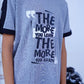 Grey N Black Quoted T Shirt