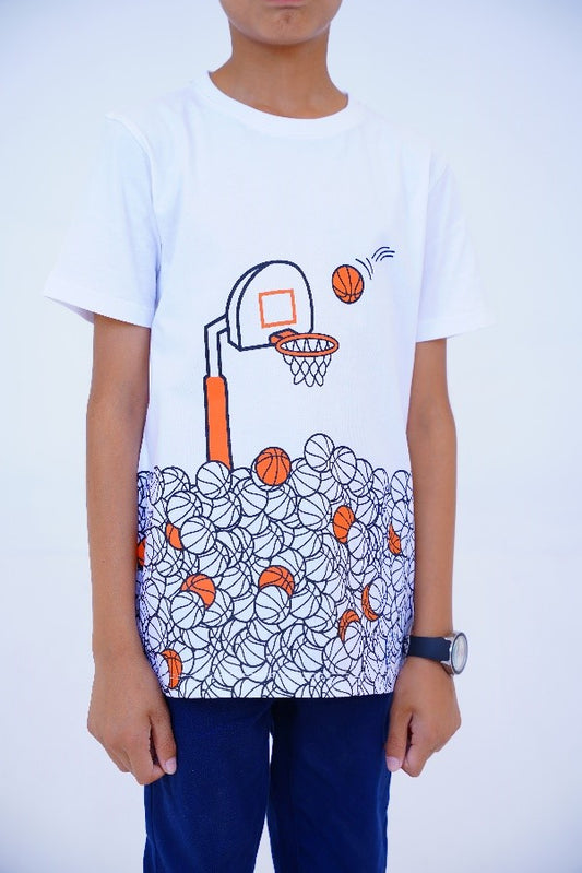 Casual Sports Theme T Shirt for Boys