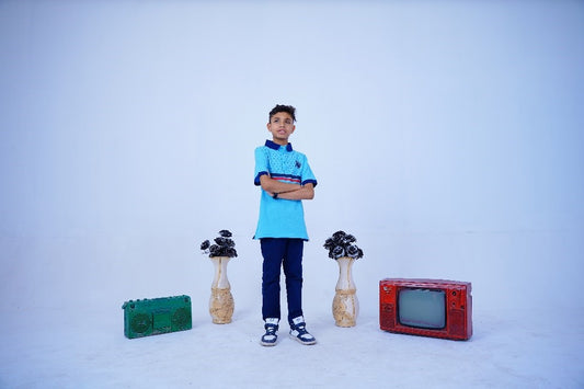 Bright Blue Polo Shirt for Boys