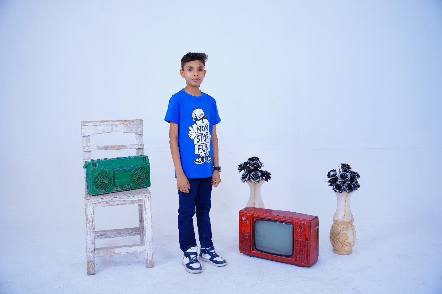 Non Stop Fun Premium Boys T Shirt