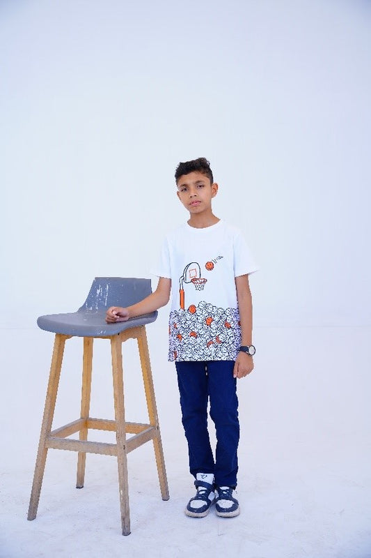 Casual Sports Theme T Shirt for Boys
