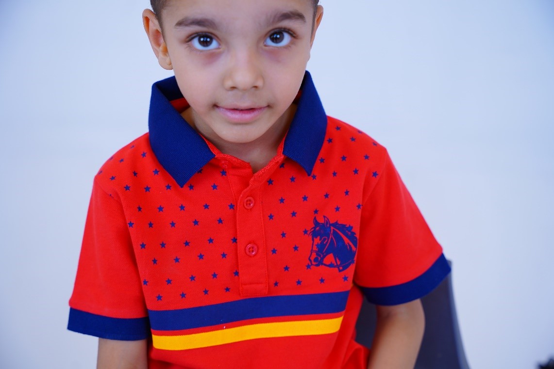 Red Dotted Polo for Boys