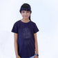 Black Dotted Face Print Top for Girls