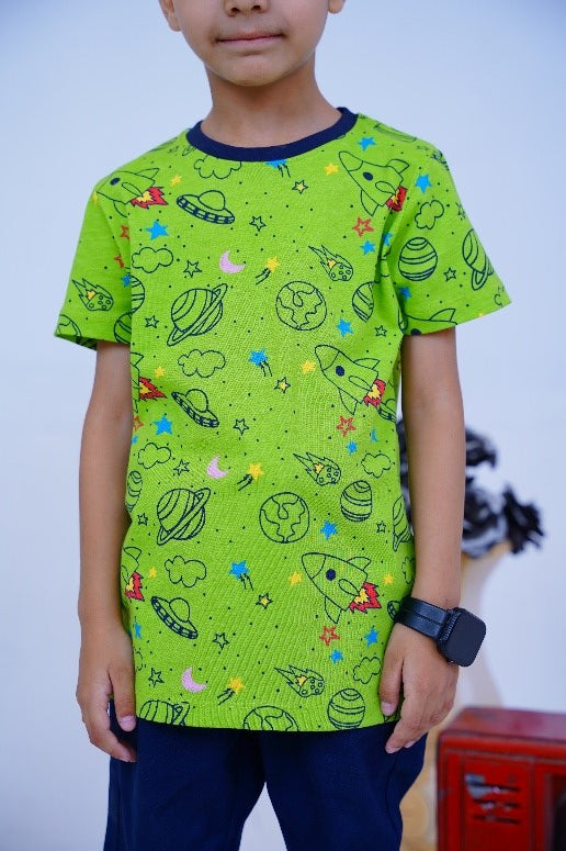 Elegant Green Rotary Shirt for Boys