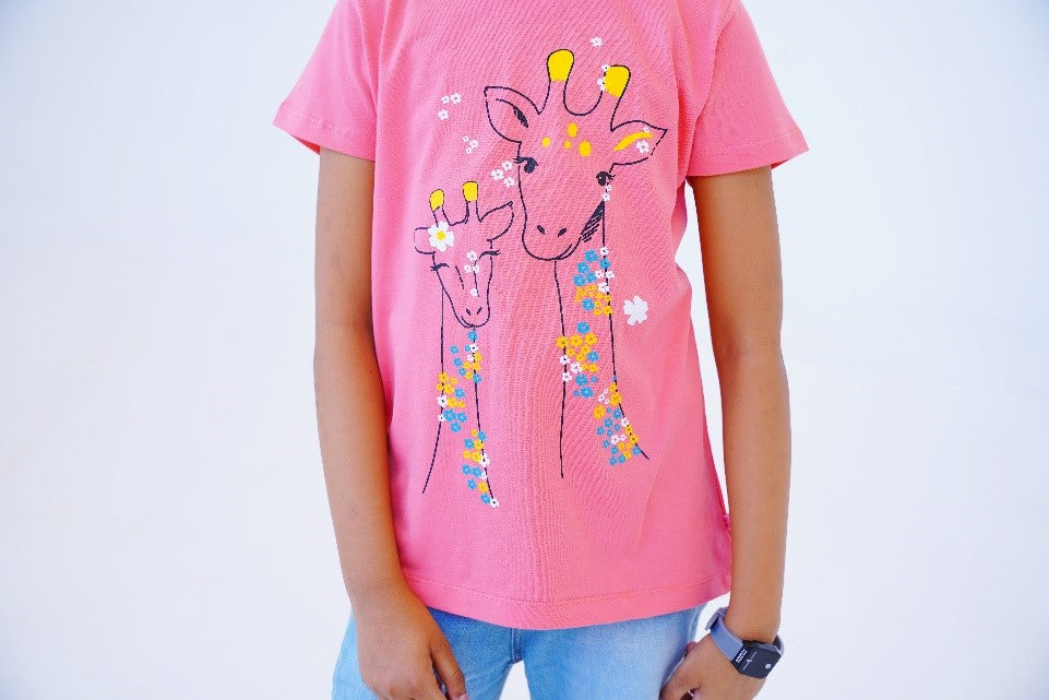 Pink Color Cascade Shirt for Girls