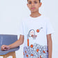 Casual Sports Theme T Shirt for Boys