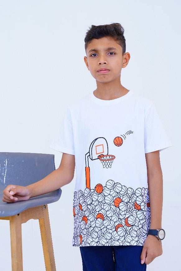 Casual Sports Theme T Shirt for Boys
